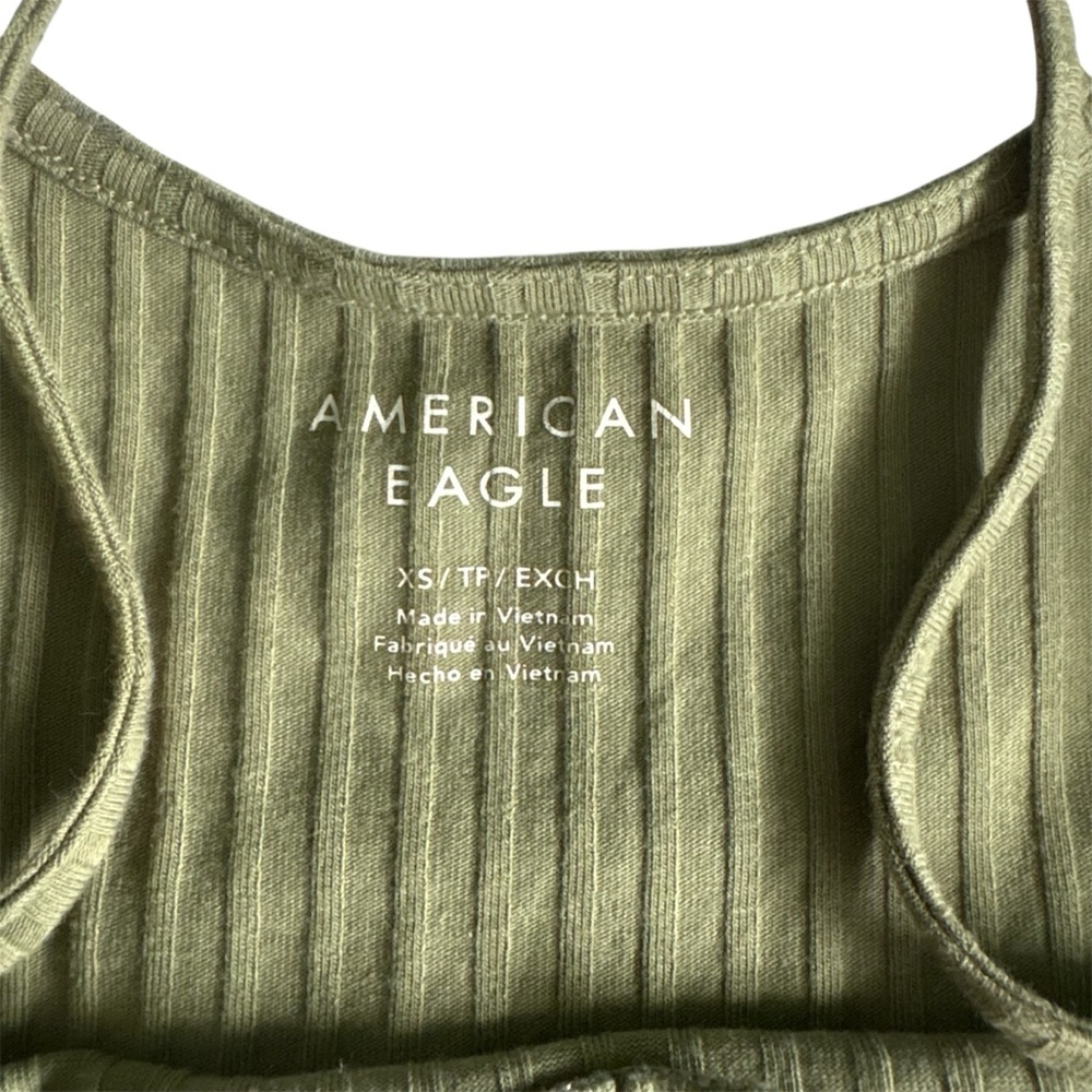 🌿 AE | Green Ribbed Crop tank - Picture 5 of 8